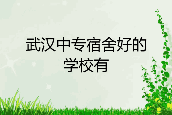 武汉中专宿舍好的学校有