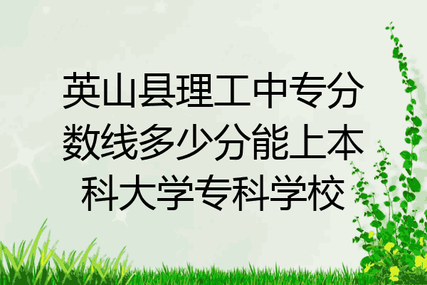 英山县理工中专分数线多少分能上本科大学专科学校