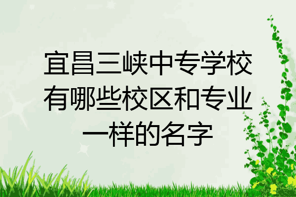 宜昌三峡中专学校有哪些校区和专业一样的名字