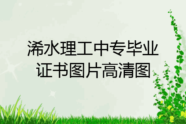 浠水理工中专毕业证书图片高清图