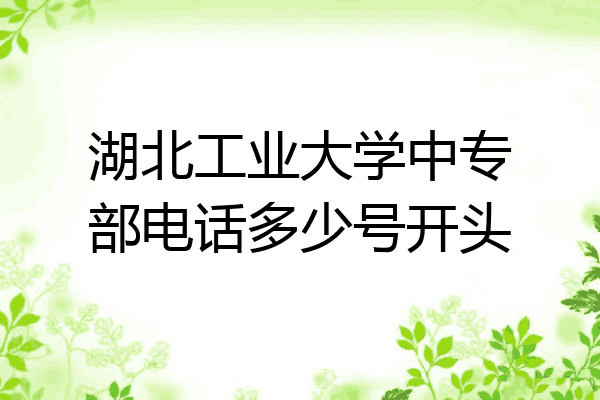 湖北工业大学中专部电话多少号开头