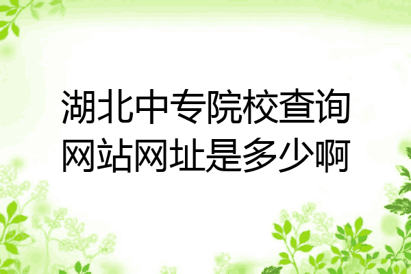 湖北中专院校查询网站网址是多少啊