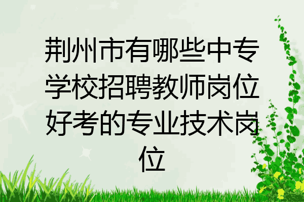 荆州市有哪些中专学校招聘教师岗位好考的专业技术岗位