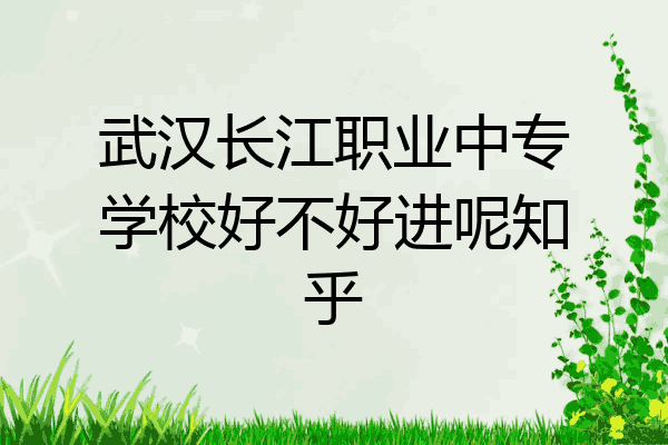 武汉长江职业中专学校好不好进呢知乎