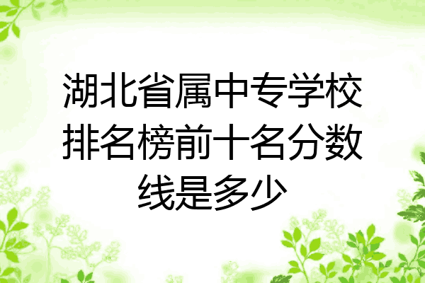 湖北省属中专学校排名榜前十名分数线是多少