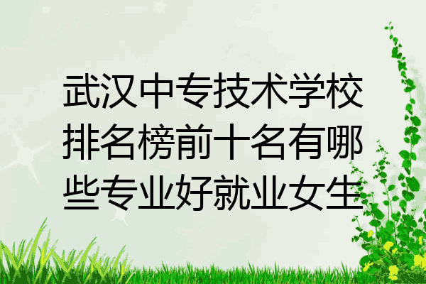 武汉中专技术学校排名榜前十名有哪些专业好就业女生