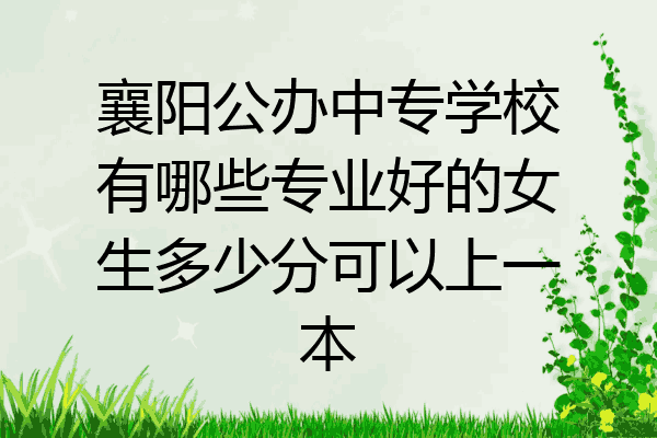 襄阳公办中专学校有哪些专业好的女生多少分可以上一本