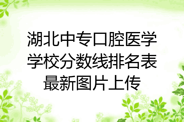 湖北中专口腔医学学校分数线排名表最新图片上传