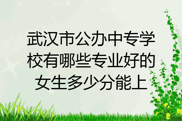 武汉市公办中专学校有哪些专业好的女生多少分能上