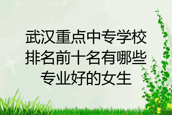 武汉重点中专学校排名前十名有哪些专业好的女生