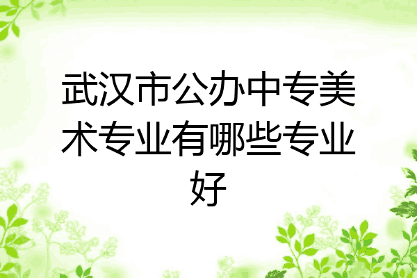武汉市公办中专美术专业有哪些专业好