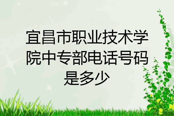 宜昌市职业技术学院中专部电话号码是多少