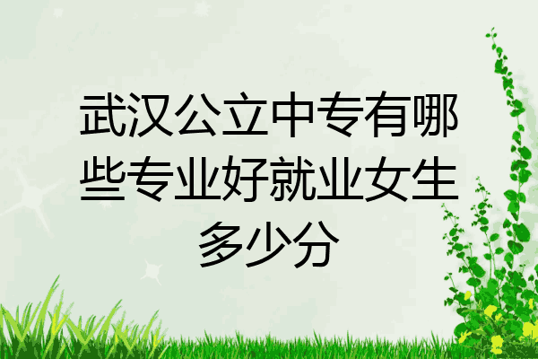 武汉公立中专有哪些专业好就业女生多少分