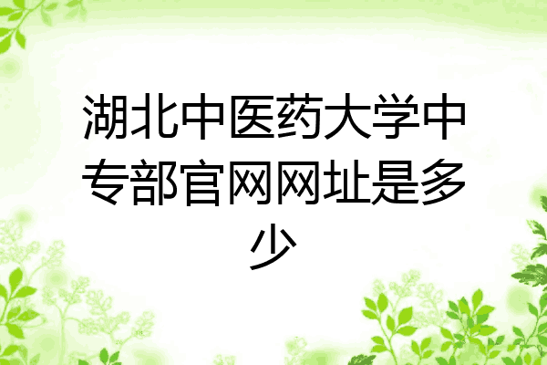 湖北中医药大学中专部官网网址是多少