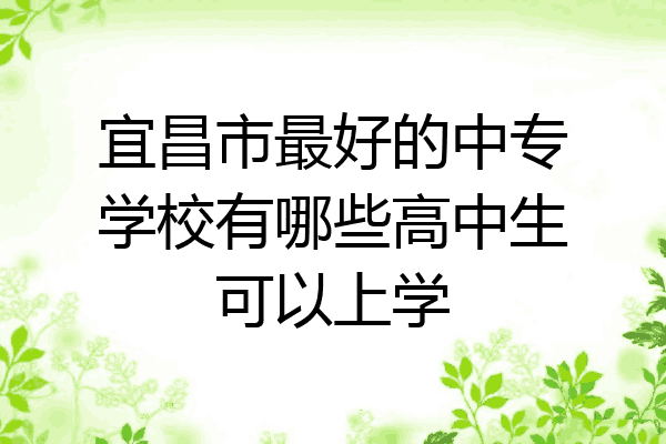 宜昌市最好的中专学校有哪些高中生可以上学
