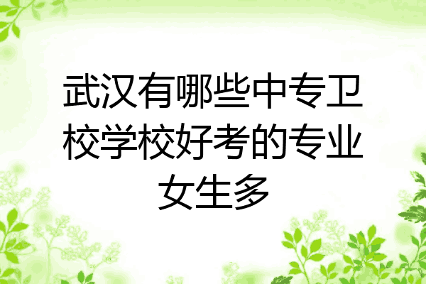 武汉有哪些中专卫校学校好考的专业女生多