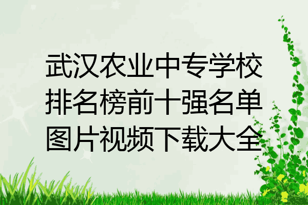武汉农业中专学校排名榜前十强名单图片视频下载大全