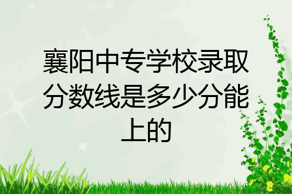 襄阳中专学校录取分数线是多少分能上的