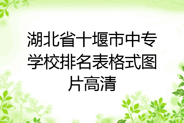 湖北省十堰市中专学校排名表格式图片高清