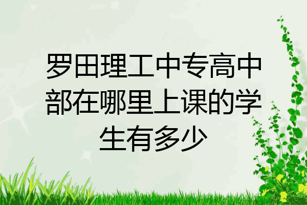 罗田理工中专高中部在哪里上课的学生有多少