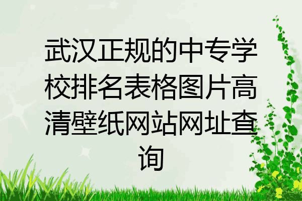 武汉正规的中专学校排名表格图片高清壁纸网站网址查询