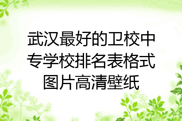 武汉最好的卫校中专学校排名表格式图片高清壁纸