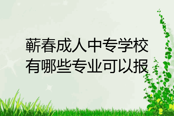 蕲春成人中专学校有哪些专业可以报