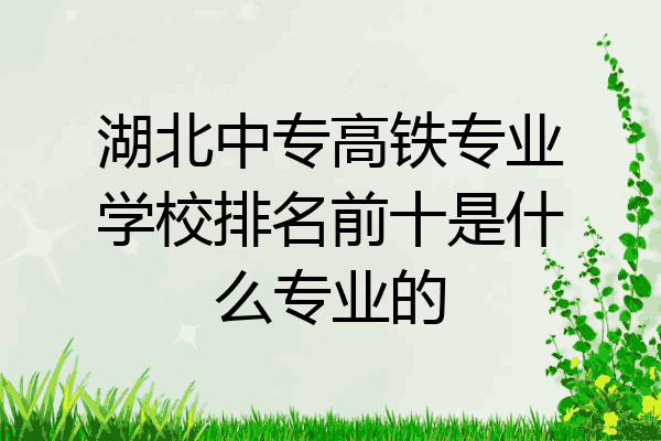 湖北中专高铁专业学校排名前十是什么专业的