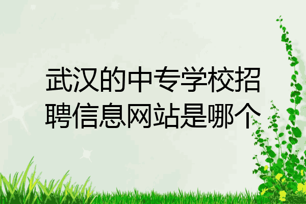 武汉的中专学校招聘信息网站是哪个