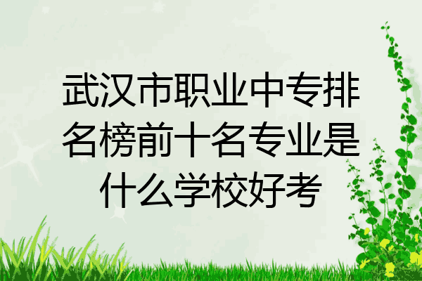 武汉市职业中专排名榜前十名专业是什么学校好考
