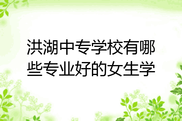 洪湖中专学校有哪些专业好的女生学