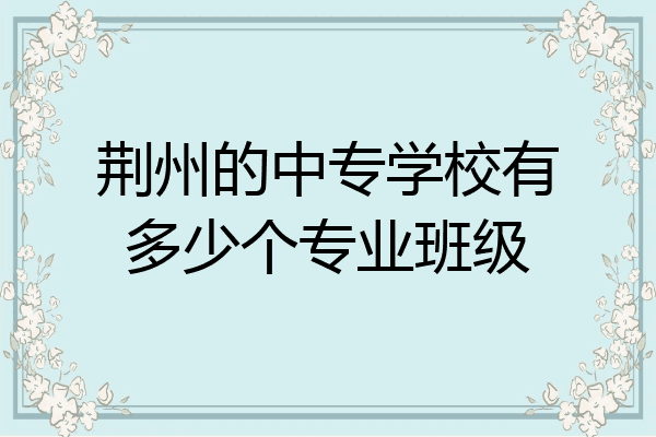 荆州的中专学校有多少个专业班级