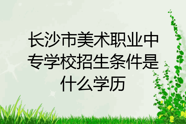 长沙市美术职业中专学校招生条件是什么学历
