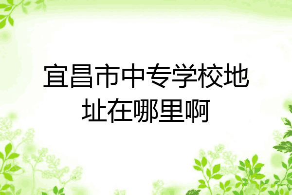 宜昌市中专学校地址在哪里啊