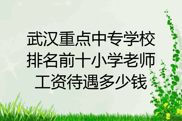 武汉重点中专学校排名前十小学老师工资待遇多少钱