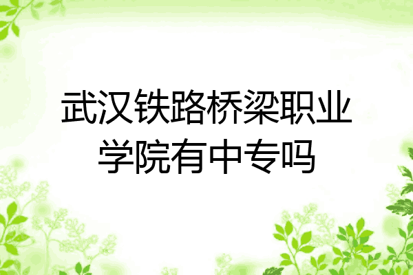 武汉铁路桥梁职业学院有中专吗