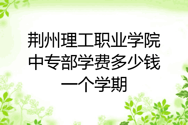 荆州理工职业学院中专部学费多少钱一个学期