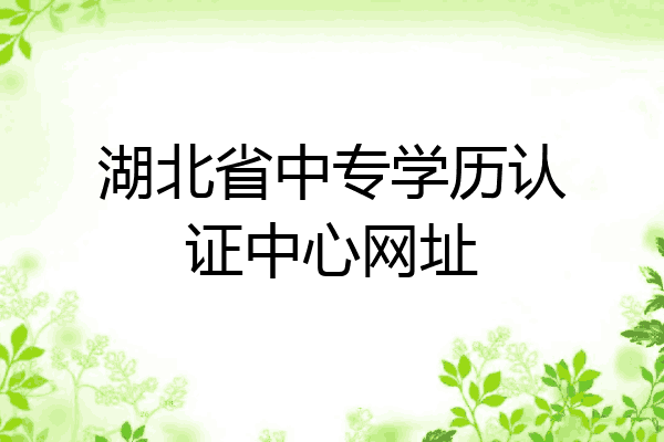 湖北省中专学历认证中心网址
