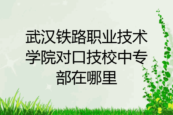武汉铁路职业技术学院对口技校中专部在哪里