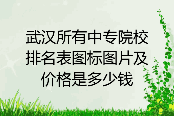 武汉所有中专院校排名表图标图片及价格是多少钱