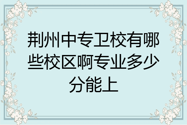 荆州中专卫校有哪些校区啊专业多少分能上