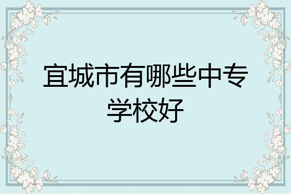 宜城市有哪些中专学校好