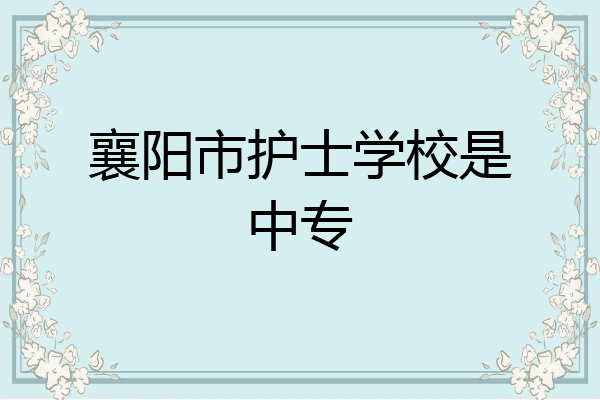 襄阳市护士学校是中专