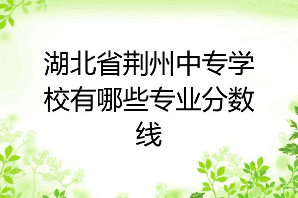 湖北省荆州中专学校有哪些专业分数线