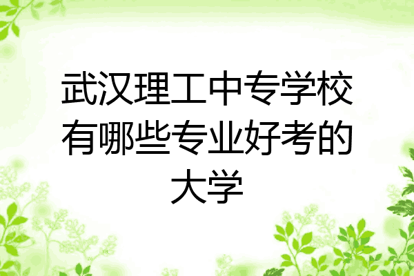 武汉理工中专学校有哪些专业好考的大学