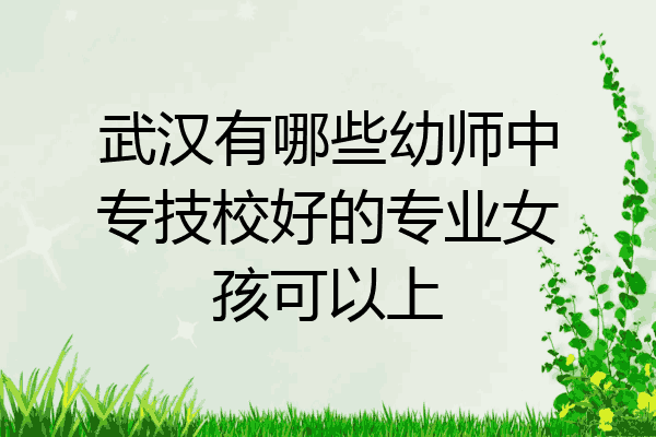 武汉有哪些幼师中专技校好的专业女孩可以上