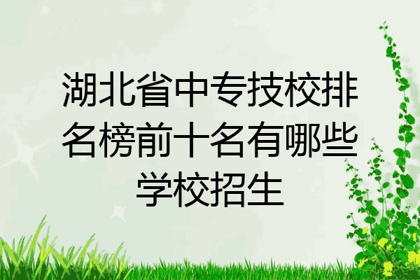 湖北省中专技校排名榜前十名有哪些学校招生