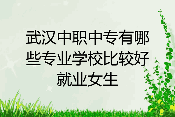 武汉中职中专有哪些专业学校比较好就业女生