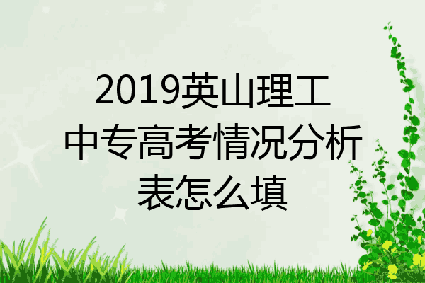 2019英山理工中专高考情况分析表怎么填