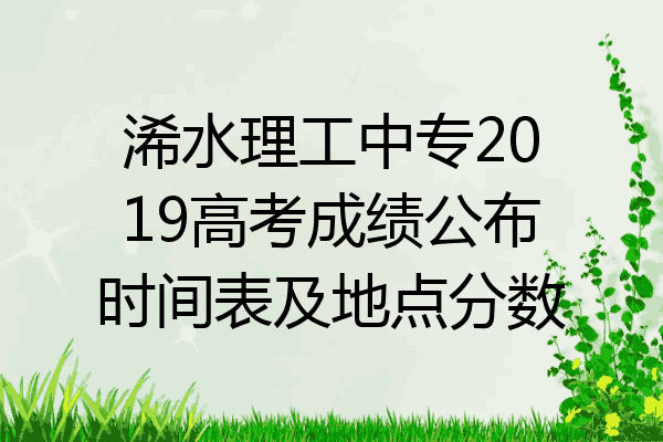 浠水理工中专2019高考成绩公布时间表及地点分数
